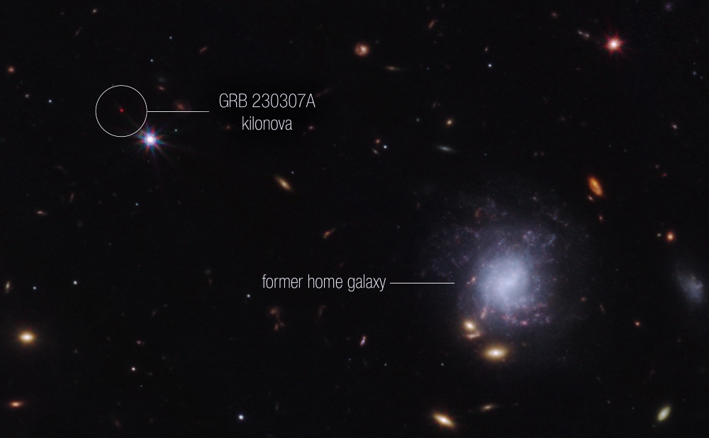 First Detection of Heavy Element From Star Merger using JWST